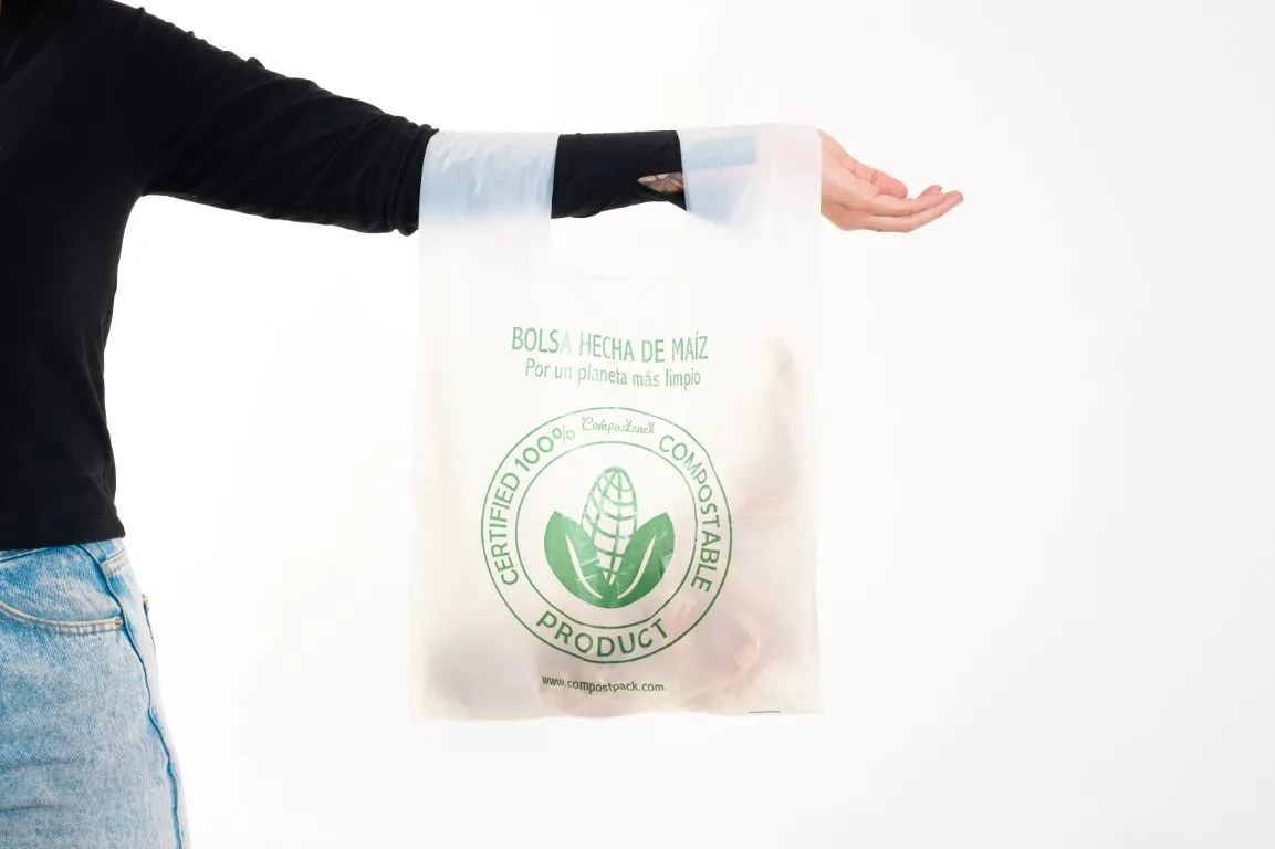 Bolsas compostables para supermercados y tiendas